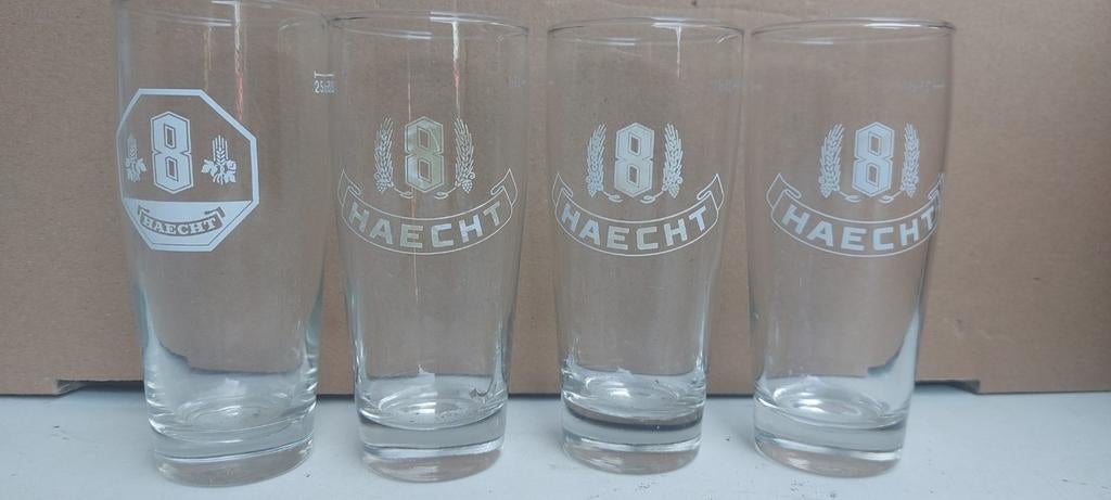 4 verres haecht 8, Enlèvement ou Envoi, Comme neuf