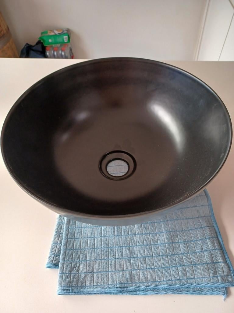 Opbouw lavabo , mat zwart. Nieuw., Huis en Inrichting, Ophalen, Nieuw, Wasbak of Wastafel
