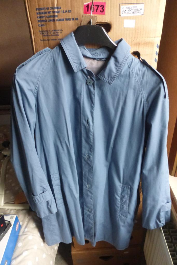 REGENJAS DAMES BLAUW GROTE MAAT, Ophalen of Verzenden, Zo goed als nieuw, Maat 46/48 (XL) of groter, Blauw