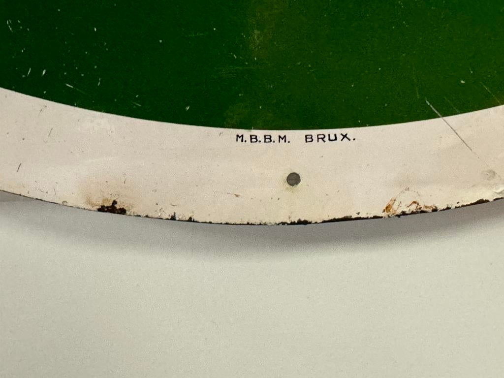 Oud Castrol reclame bord Brussel, Verzamelen, Ophalen of Verzenden, Gebruikt, Reclamebord