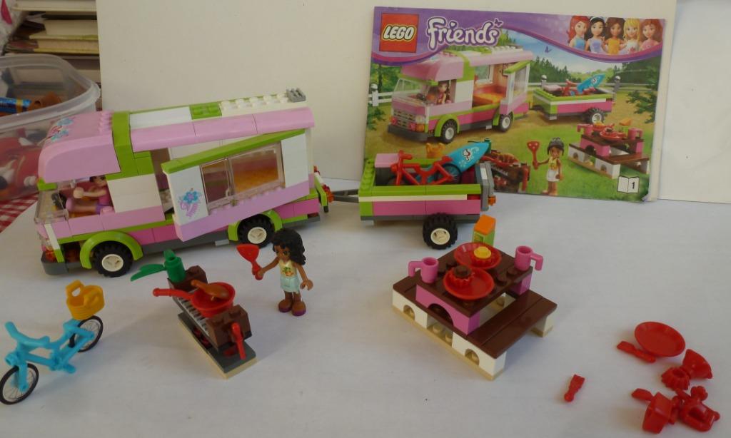 LEGO Friends Coole Camper - 3184, Ophalen of Verzenden, Zo goed als nieuw, Complete set, Lego