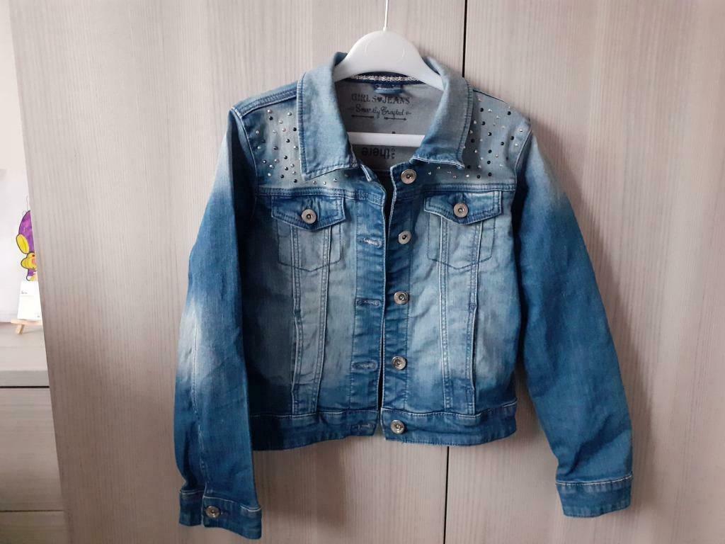 Jeans jas Girls Communie collectie, Kinderen en Baby's, Kinderkleding | Maat 134, Ophalen, Meisje, Zo goed als nieuw, Girls