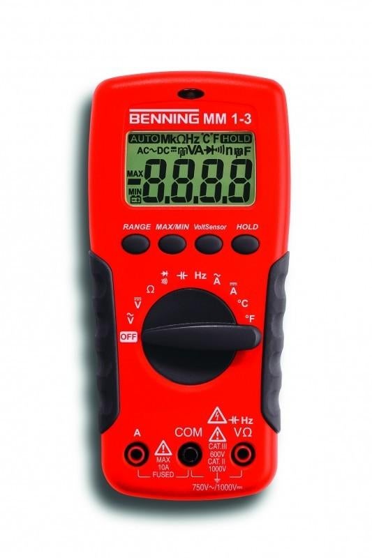 Multimètre BENNING MM 1-3 (0,1mV-750V AC - 0,1mV-1000V DC), Enlèvement ou Envoi, Comme neuf, Multimètre