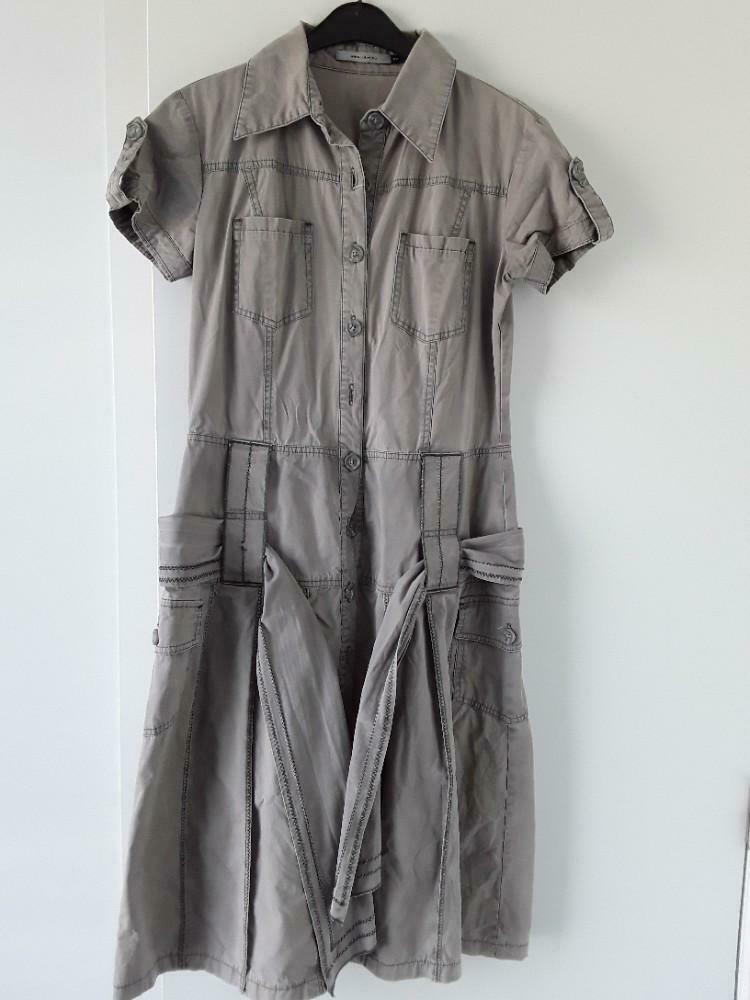 Grijze doorknoopjurk I AM maat 36, Kleding | Dames, Ophalen of Verzenden, Knielengte, Maat 36 (S), Grijs