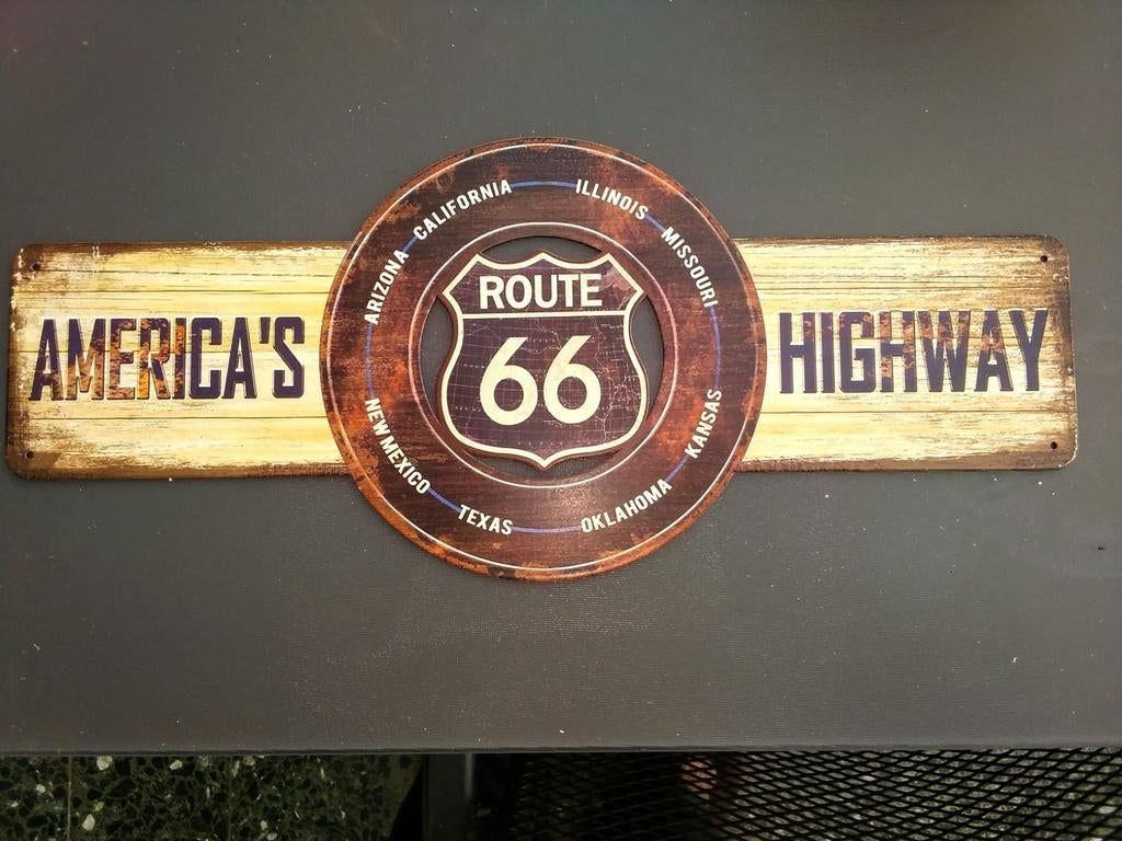 Plaque métal route 66, Enlèvement ou Envoi, Neuf