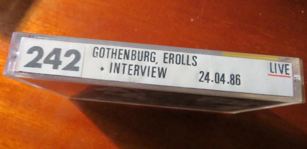 FRONT 242 - LIVE IN GOTHENBURG,SWEDEN + INTERVIEW 24-04-1986, CD & DVD, Pré-enregistrées, Autres genres, Utilisé, 1 cassette audio