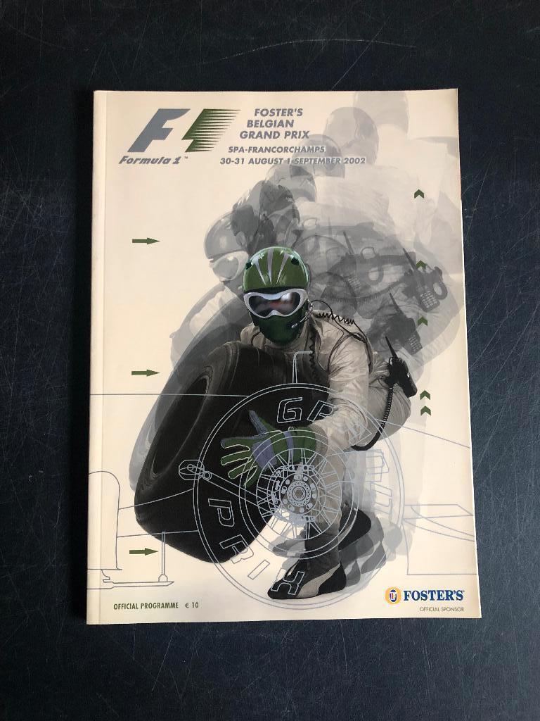 programme 2002 Belgian GP F1 Spa Francorchamps, Enlèvement ou Envoi