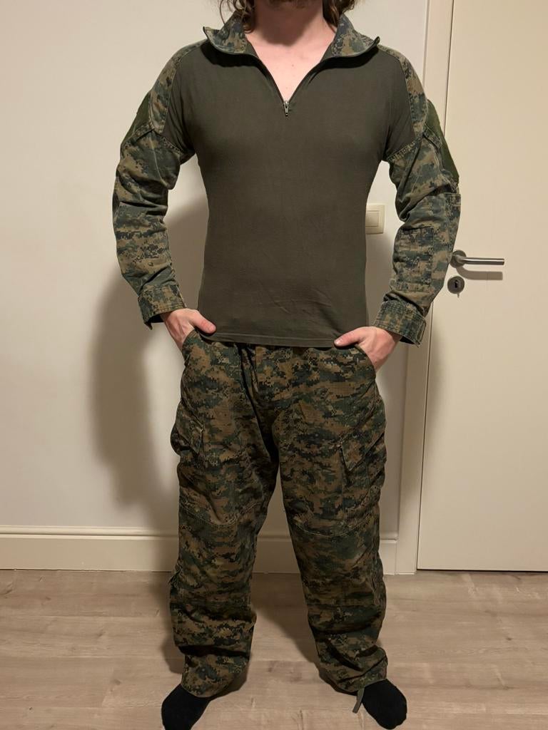 Combat shirt + broek MARPAT Woodland – maat L/XL, Ophalen of Verzenden, Landmacht, Kleding of Schoenen