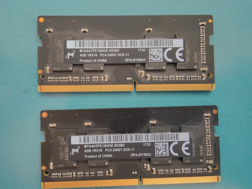 2x 4GB 2400Mhz DDR4 SO DIMM geheugen APPLE iMAC  27' - 2017, Computers en Software, Gebruikt, DDR4, 8 GB, Ophalen of Verzenden