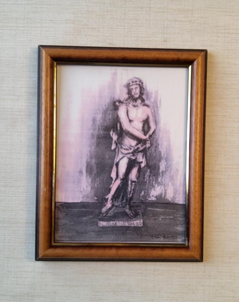 Jezus met doornenkroon door Luc Ameel, Antiek en Kunst, Kunst | Schilderijen | Klassiek, Ophalen of Verzenden