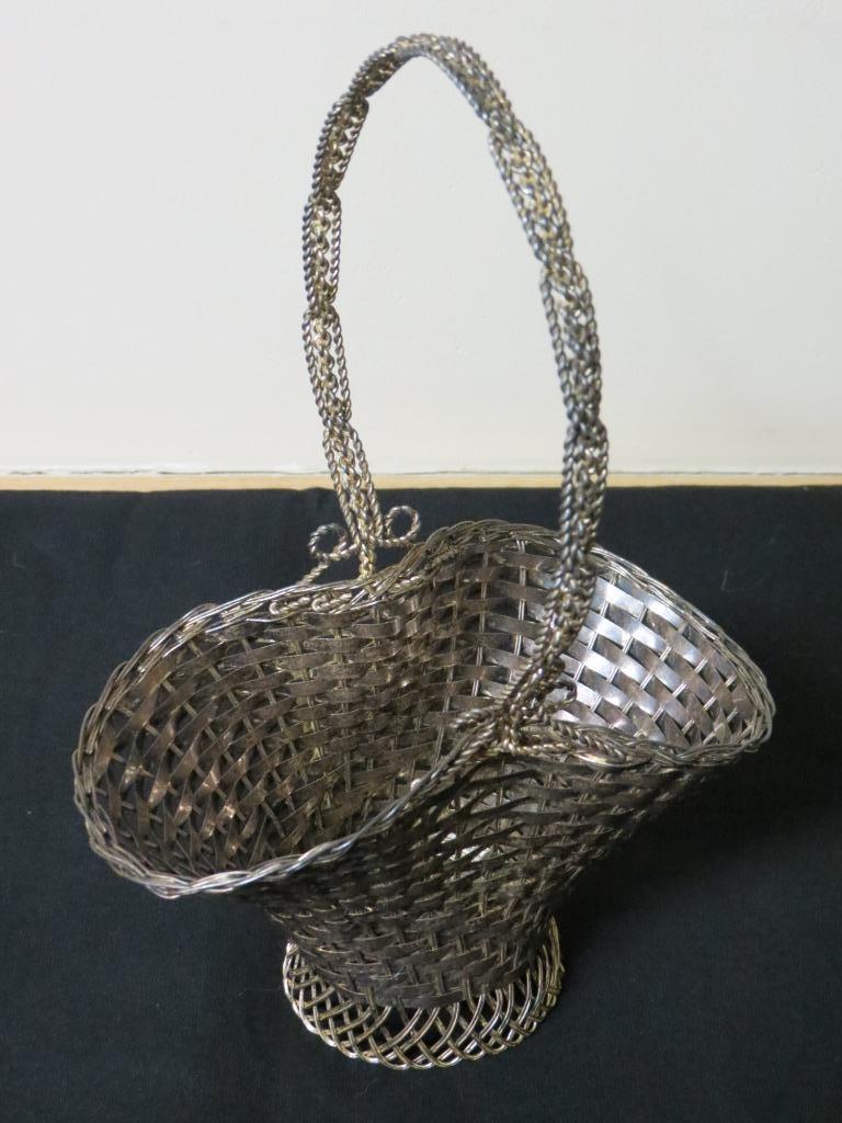 Verzilverd mandje, Antiek en Kunst, Ophalen of Verzenden, Zilver