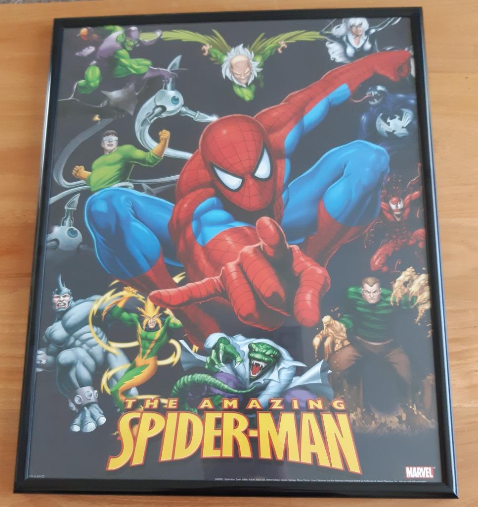 Kader met poster / affiche Spider-Man, Ophalen, Rechthoekig Staand, Met lijst, Deurposter of groter