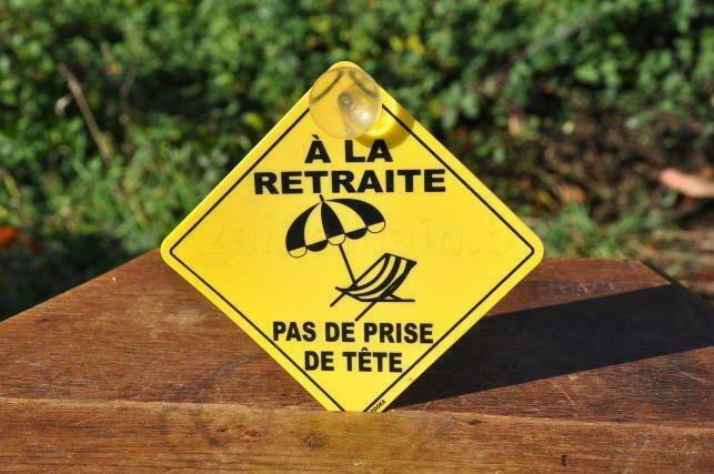 plaque decorative retraite avec ventouse, Maison & Meubles, Enlèvement ou Envoi, Utilisé