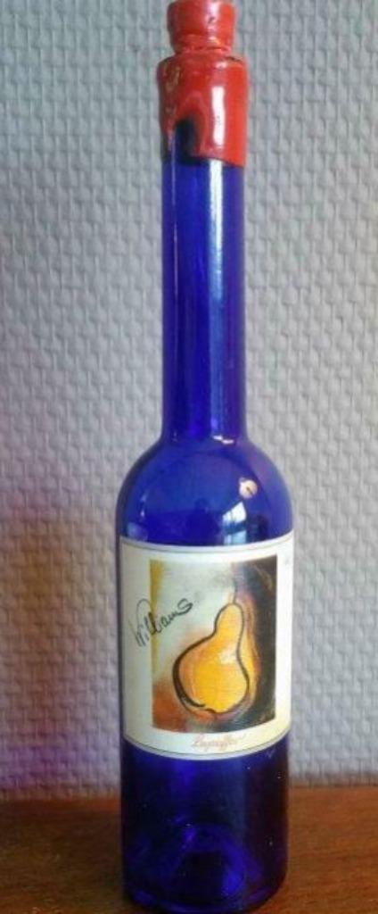 blauw flesje (leeg) poire williams , collectors items, Verzamelen, Ophalen of Verzenden, Zo goed als nieuw, Overige typen