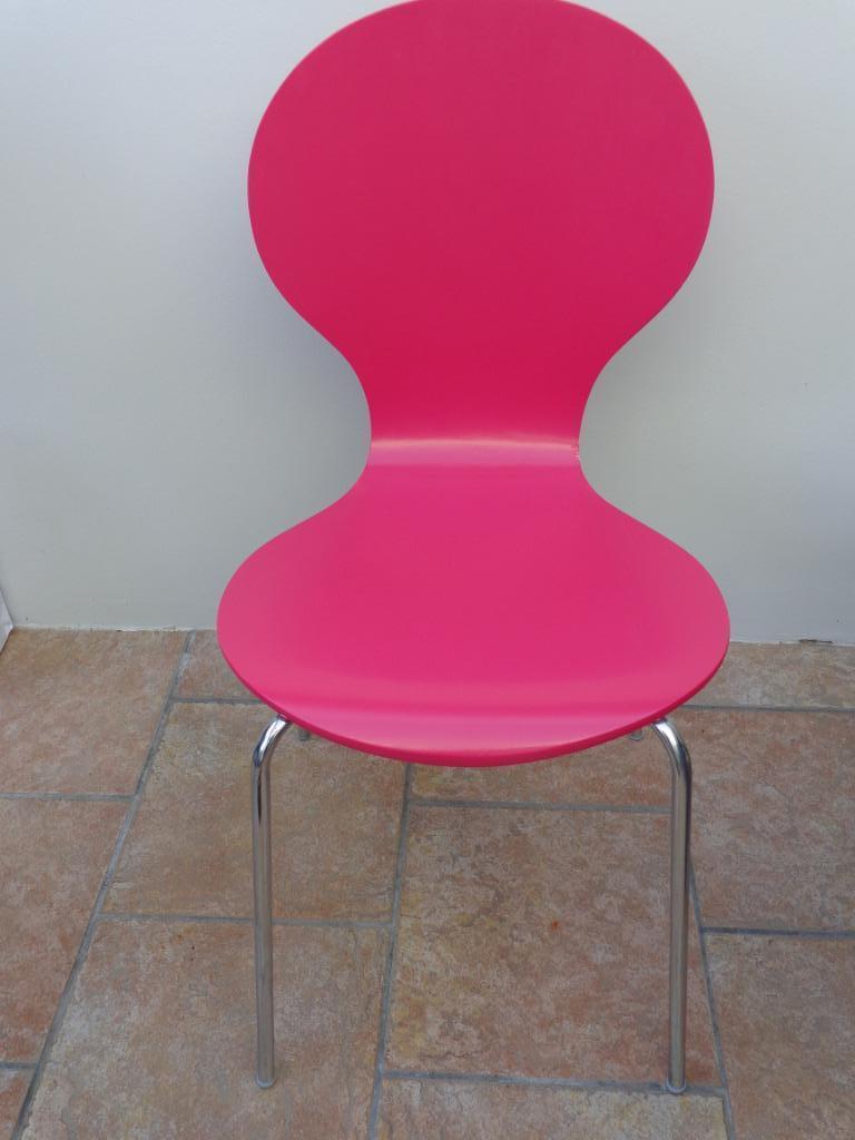 chaises bois - pieds chromés : 4 pièces, Maison & Meubles, Chaises, Autres couleurs, Contemporain, Enlèvement, Utilisé