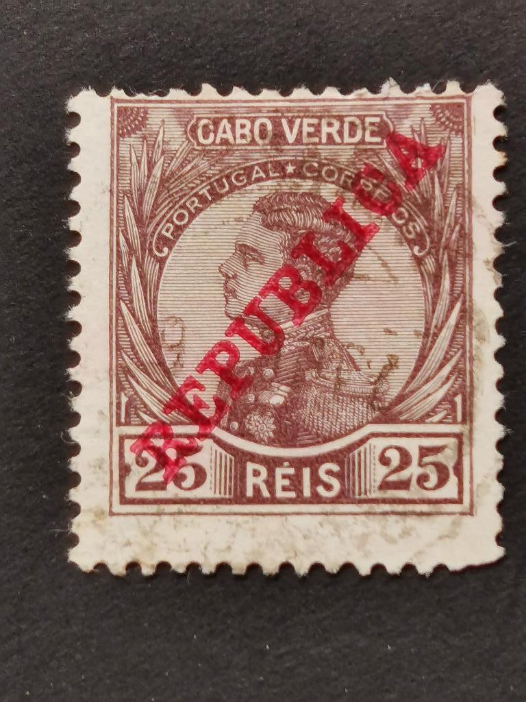 Cap Vert 1912 - imprimé REPUBLICA - Roi Manuel II, Enlèvement ou Envoi, Autres pays, Affranchi