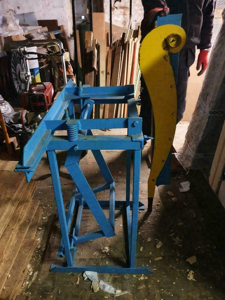 Blauwe plooi-en snijbank voor Polytuil, Doe-het-zelf en Bouw, Gereedschap | Overige machines, Ophalen, Zo goed als nieuw