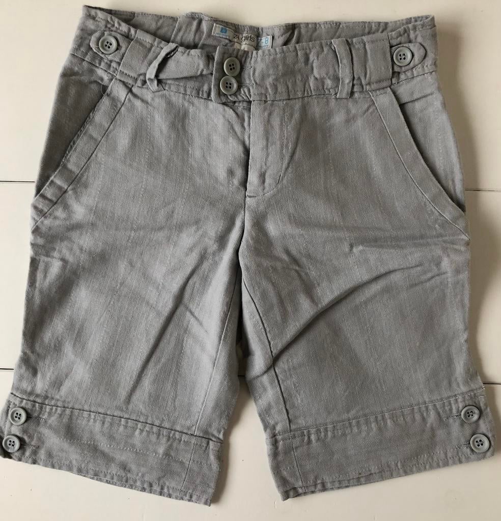 grijze short meisjes Zara Girls 7-8 j 122 128, Broek, Gebruikt, Meisje, Ophalen of Verzenden