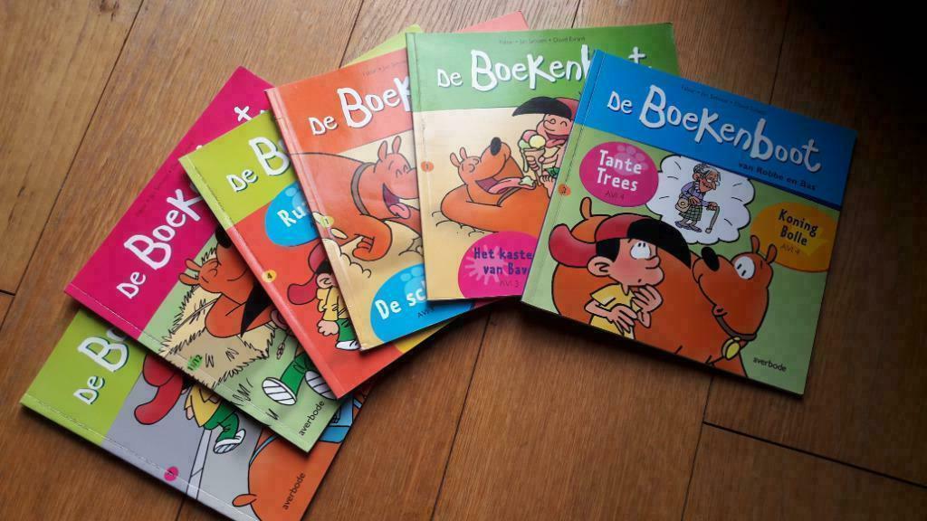 6 boekjes v "de boekenboot"  avi 4, Ophalen of Verzenden, Gebruikt