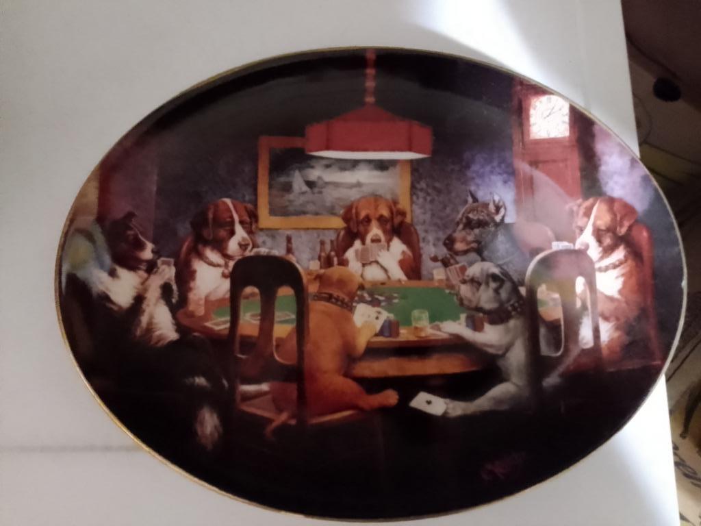 Porseleinen bord Franklin mint honden, Ophalen of Verzenden