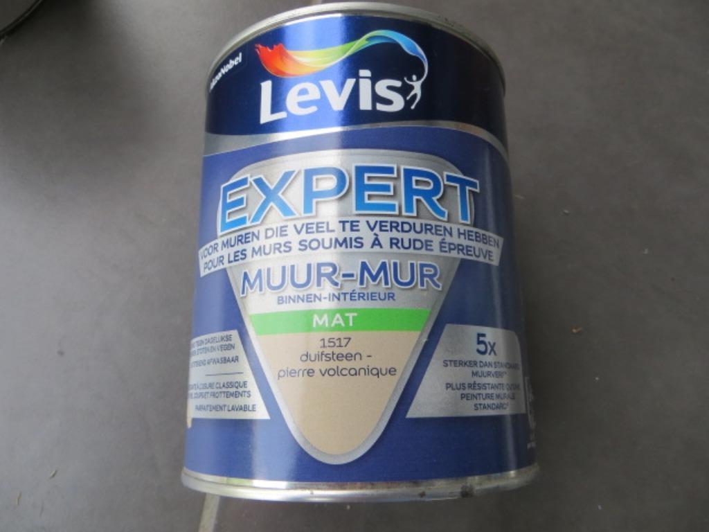 Levis verf Expert - 1 Liter - Duifsteen 1517 mat - ongeopend, Doe-het-zelf en Bouw, Verf, Beits en Lak, Ophalen, Overige kleuren