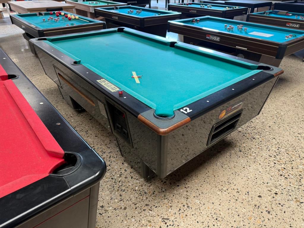 Echte Pooltafel met leisteen, Free Play, ex café toestel, Sport en Fitness, Ophalen, Gebruikt, Pooltafel