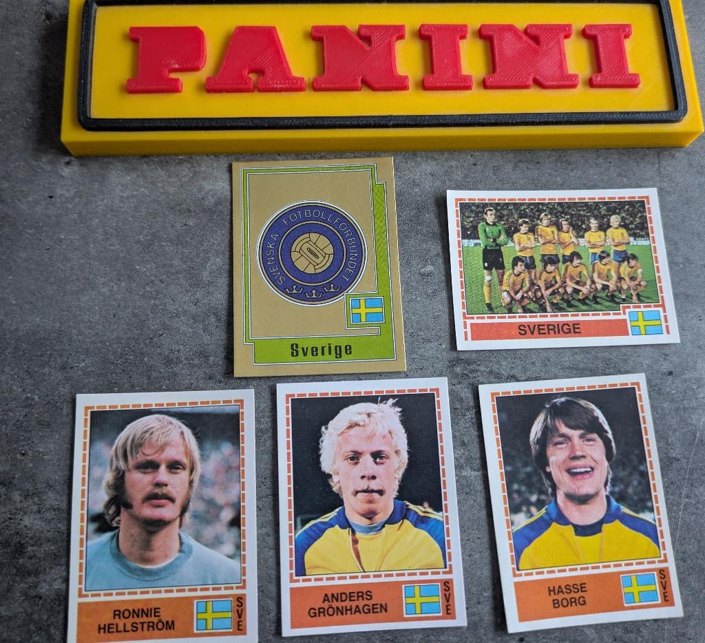 AUTOCOLLANTS PANINI FOOTBALL EUROPA 80 SVERIGE 5x rares, Envoi, Neuf