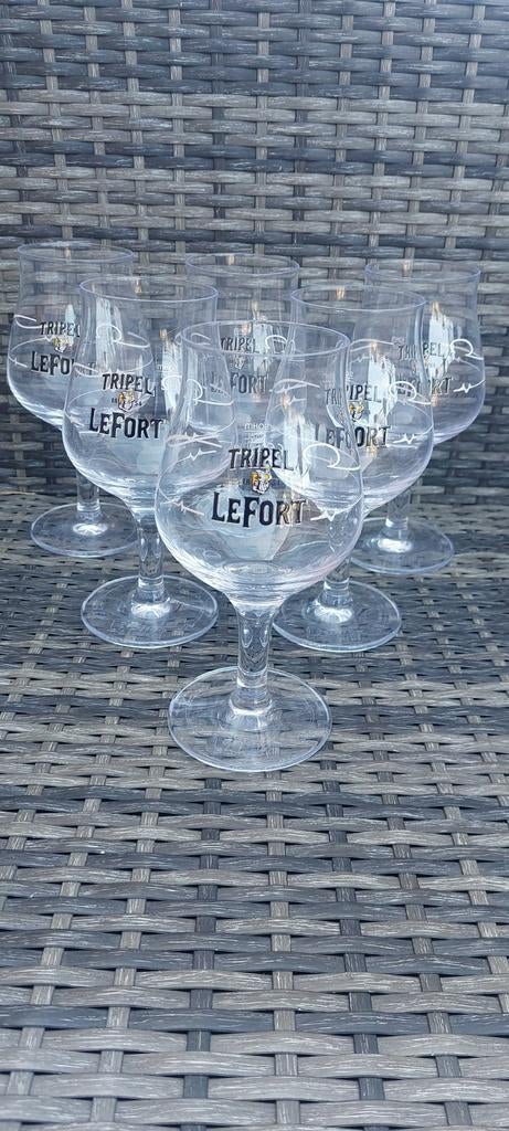 4  glazen tripel le fort 25cl, Ophalen of Verzenden, Zo goed als nieuw