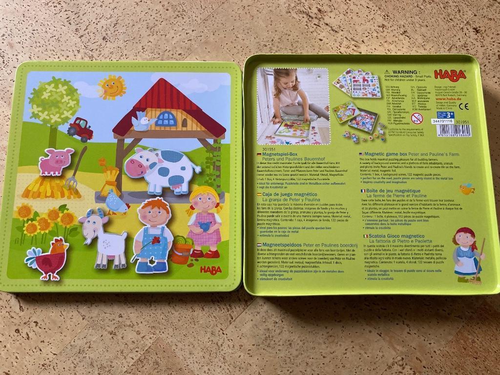 Haba magneetspel boerderij, Kinderen en Baby's, Ophalen, Zo goed als nieuw, Puzzelen