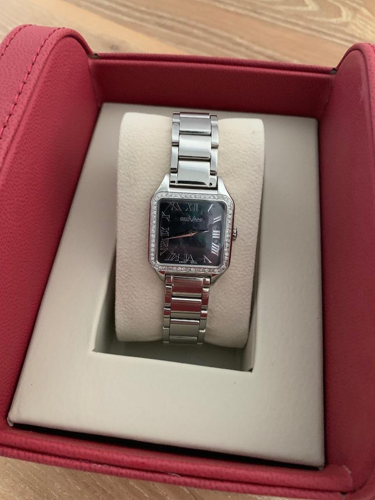 Geovani Swiss Diamond Ladies Watch, Overige merken, Staal, Staal, Polshorloge
