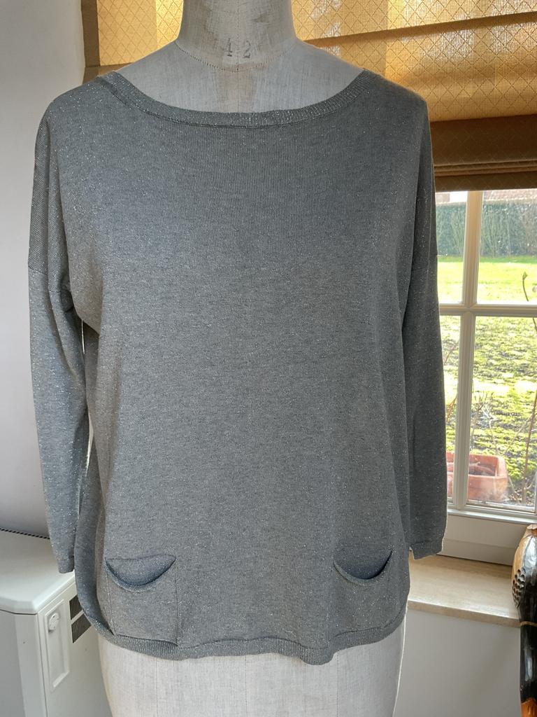Truitje oversized van Antonelli Firenze, ital maat 44, Enlèvement ou Envoi, Taille 38/40 (M), Gris