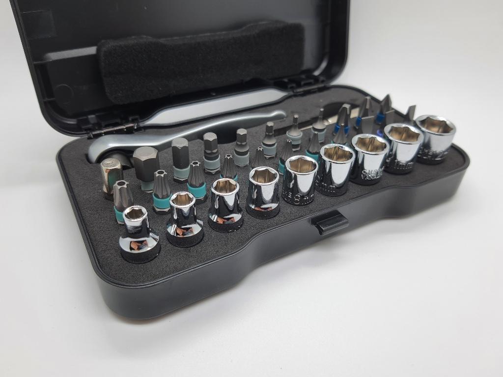 33-delige bitset met doppen – gadget voor handige klusser!, Ophalen of Verzenden, Nieuw