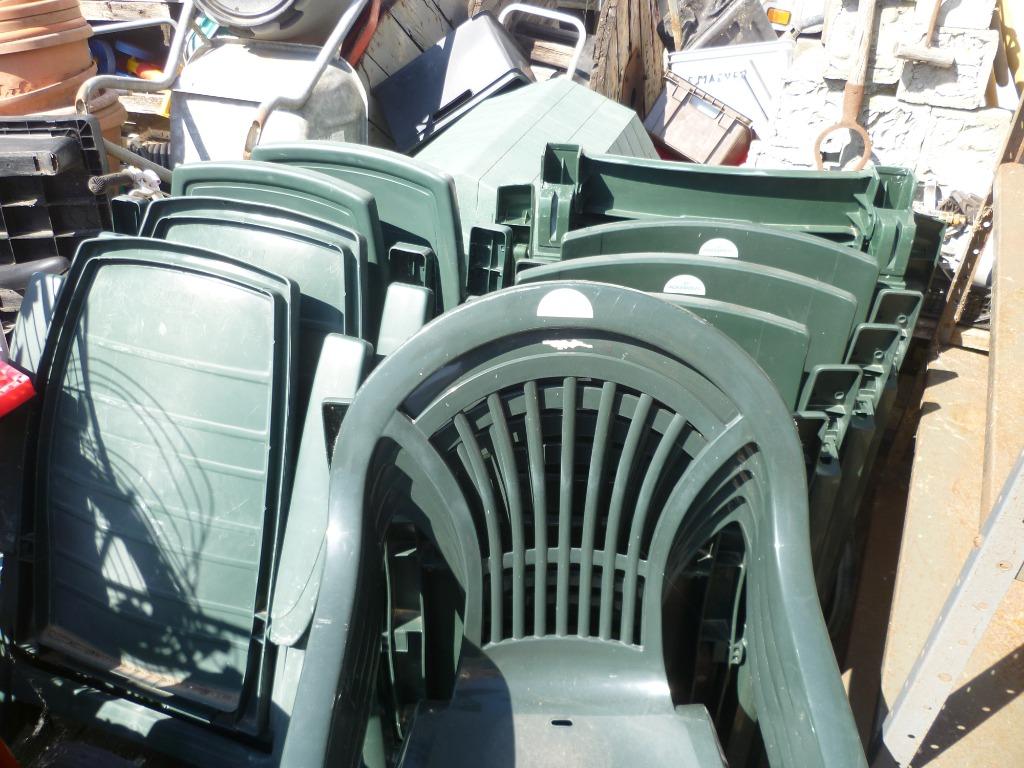 LOT TUINSTOELEN IN PVC, Antiek en Kunst, Ophalen