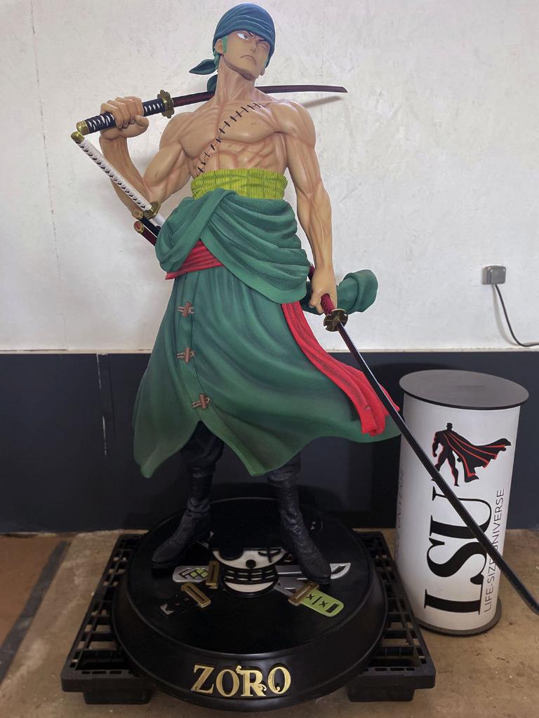 One Piece Roronoa Zoro Statue Taille Réelle Big Size Studio, Verzamelen, Ophalen of Verzenden, Zo goed als nieuw, Tv, Beeldje, Replica of Model