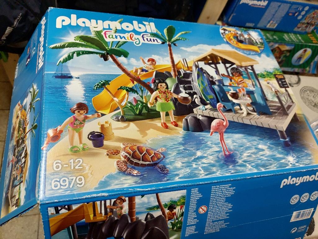 Playmobil 6979 Vakantie-eiland met strandbar te koop, Ophalen of Verzenden, Zo goed als nieuw, Complete set