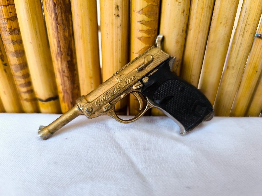 Pistolet miniature, jouet pour enfant, vintage 1970 Redondo, Antiquités & Art, Antiquités | Jouets, Enlèvement ou Envoi