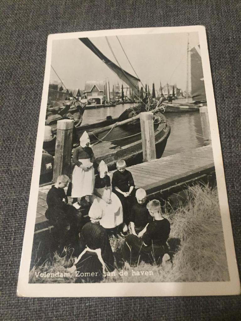 Oude postkaart Volendam Nederland 1953, Enlèvement ou Envoi, 1960 à 1980, Affranchie, Artisanats et Métiers