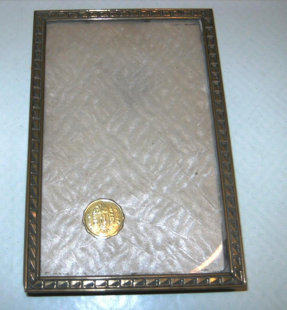 Antiek fotolijstje met bol glas Jyden Rammefabriken, Antiek en Kunst, Ophalen