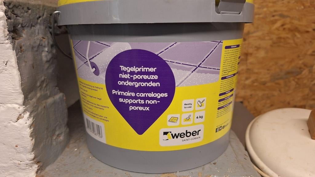 Weber primaire pour colle à carrelage, Bricolage & Construction, Enlèvement, Comme neuf