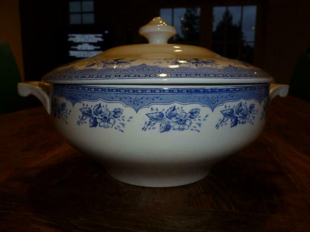 BOCH Frs Belgium Soepkom Servies PEPA blauwe decoratie, Ophalen