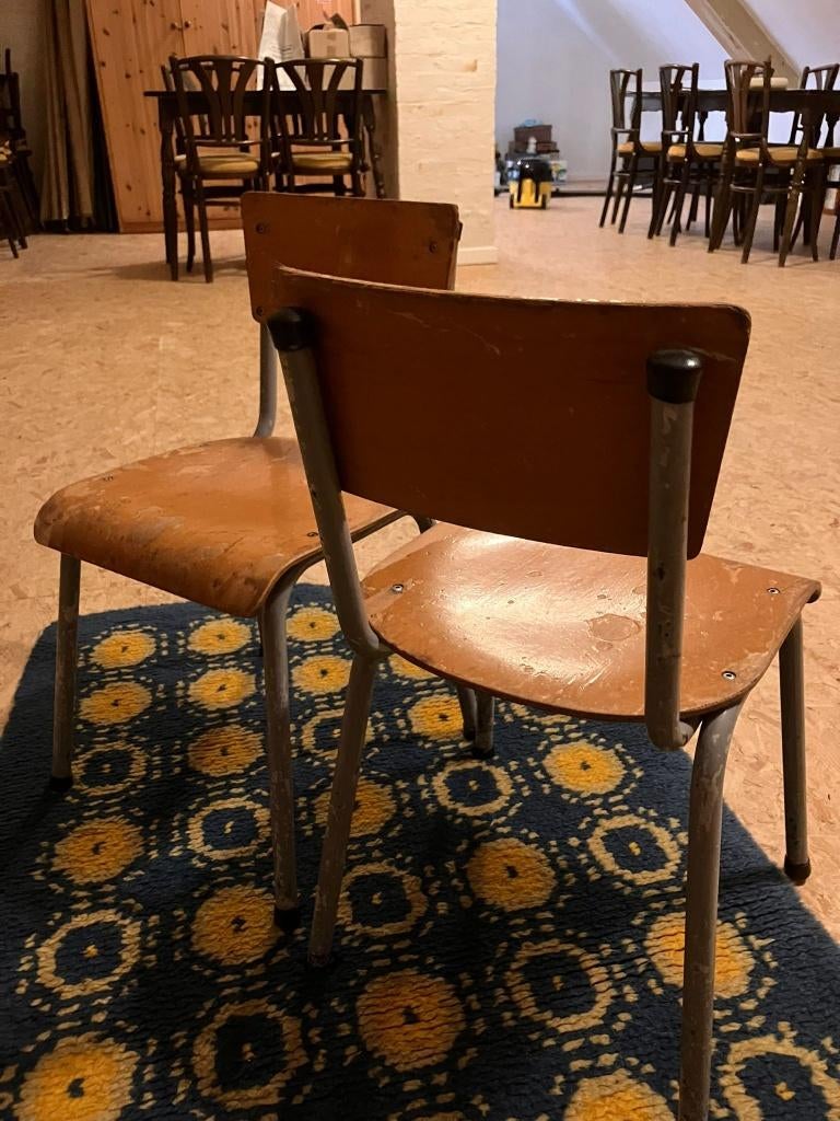 2 oude kleuterstoeltjes, Ophalen, Gebruikt, Stoel(en)