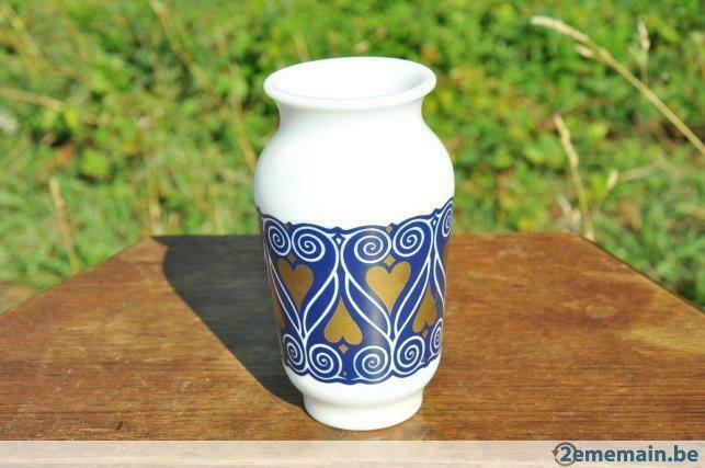 vase en opaline de foire decor coeur doré, Enlèvement ou Envoi