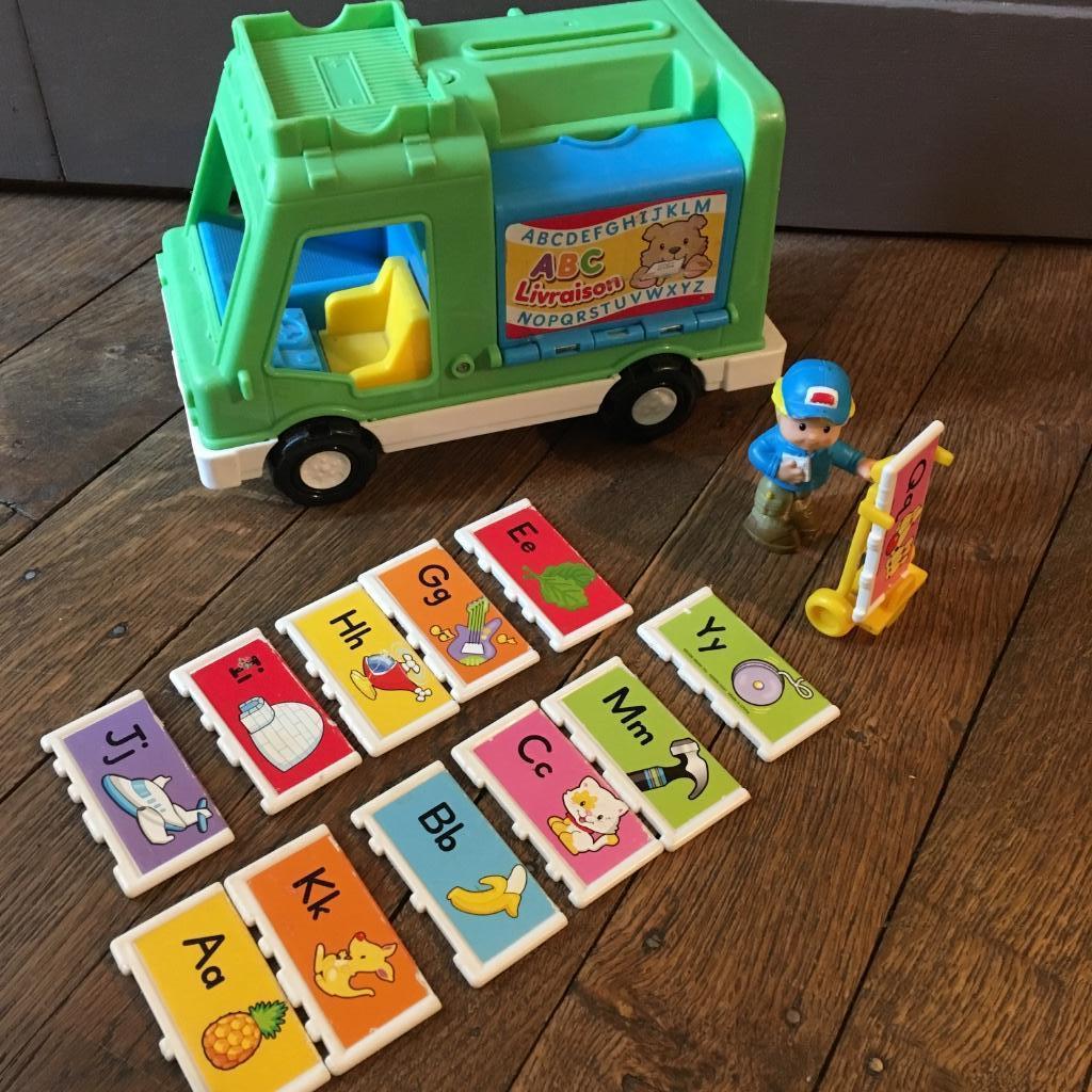 Fisher Price Little People - Camion sonore alphabet, Ophalen, Gebruikt, Auto of Voertuig, Met geluid