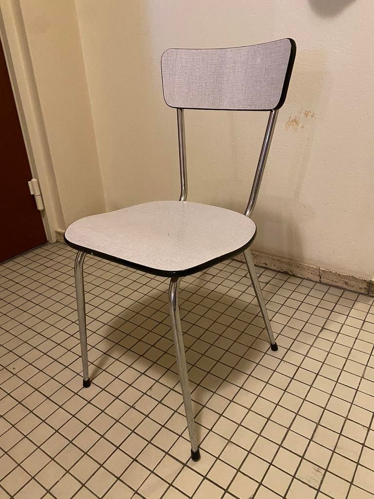 Keuken stoelen. Vintage., Huis en Inrichting, Ophalen, Gebruikt, Vintage, Grijs