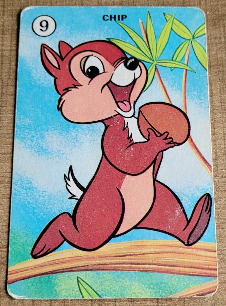 Disney: oude fotokaart - Knabbel en Babbel, Ophalen of Verzenden, Overige figuren, Gebruikt, Plaatje of Poster