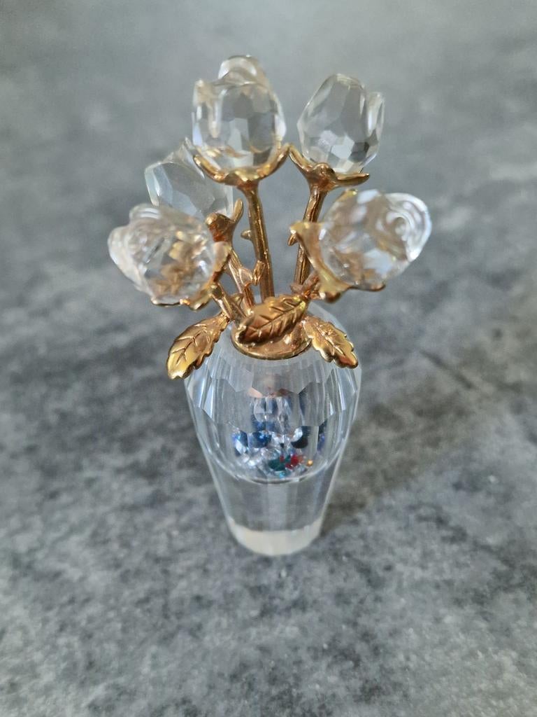 Figurine Swarovski collection - Vase de roses/Flacon 7 cm, Enlèvement, Comme neuf, Figurine