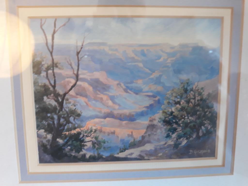 Schilderij berglandschap 28cmx23cm, Antiek en Kunst, Ophalen of Verzenden