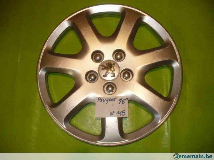 enjoliveur Peugeot 16''(n°118)  1pc, Enlèvement ou Envoi, 16 pouces, Utilisé, Jante(s)