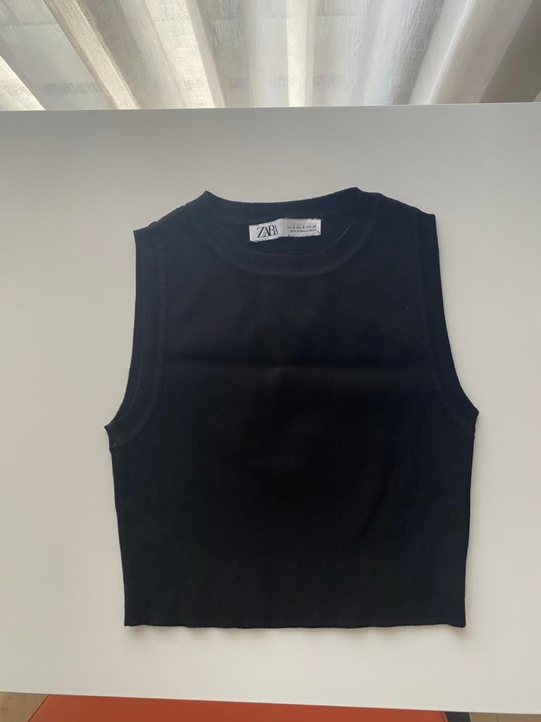 Zara crop top, ZARA., Zwart, Ophalen of Verzenden, Zo goed als nieuw