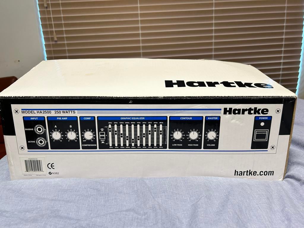 Hartke HA2500 Bass amplifier head, Ophalen of Verzenden, Gebruikt